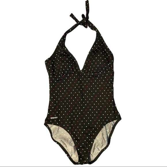 SPEEDO Polka Dot Padded One Piece Swimsuit size 10 - Picture 5 of 6